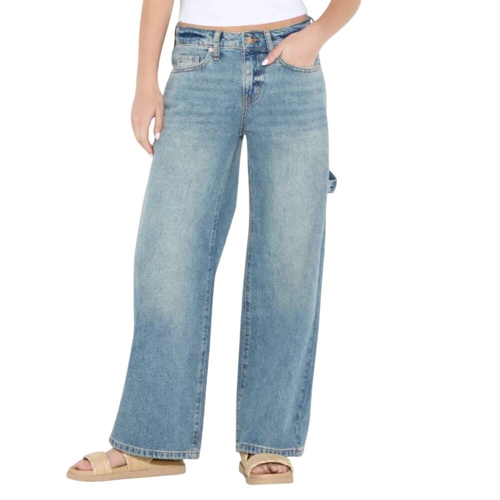 NWT Wild Fable Womens Low Rise Baggy Jeans Medium Wash 8 Short